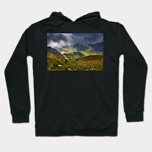 Alpine landscape in a cloudy day Hoodie